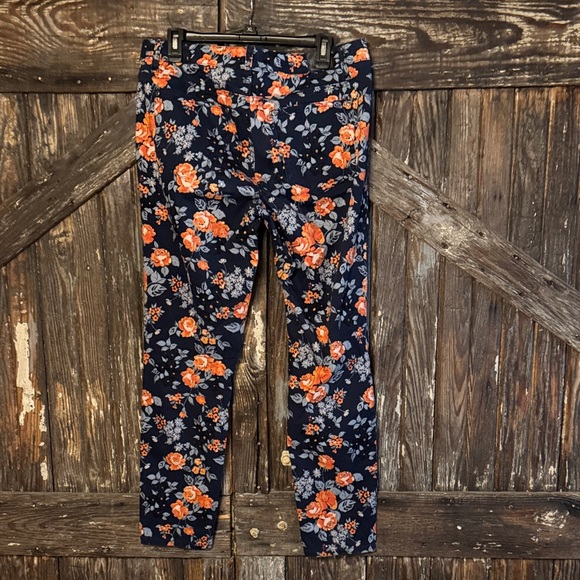 Love Nation Floral Jeans - Navy and Orange - Picture 7 of 7